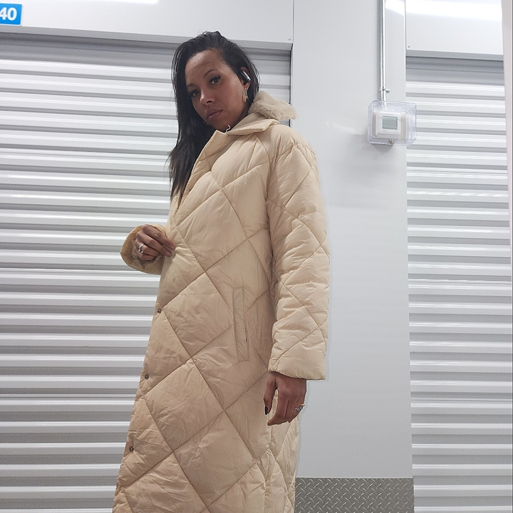 Long pink puffer